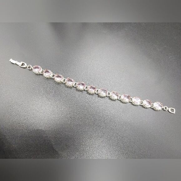 Silver plated purple bracelet - Picture 4 of 6